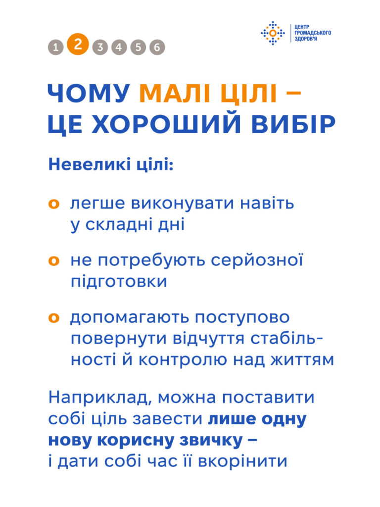 Чому малі цілі — це хороший вибір 