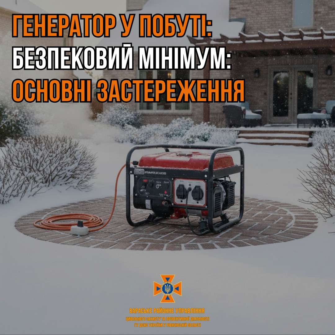 Безпечне використання генераторів