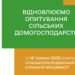 Держстат відновлює обстеження сільських домогосподарств