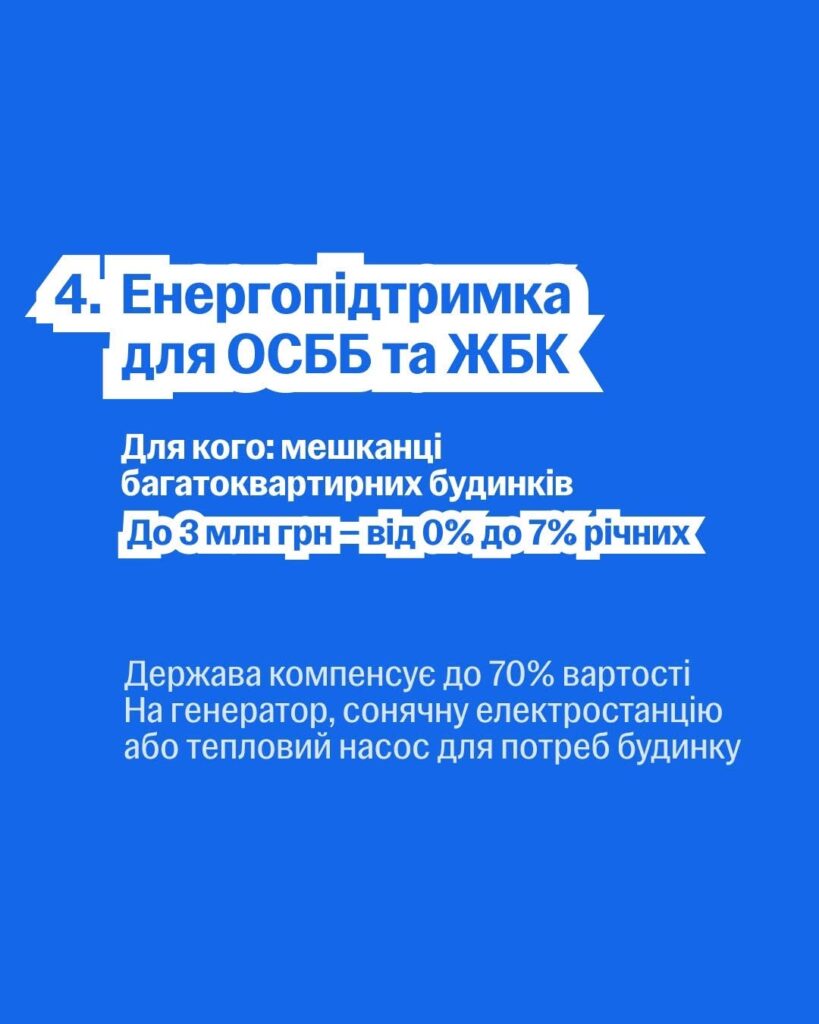 Енергопідтримка для ОСББ та ЖБК