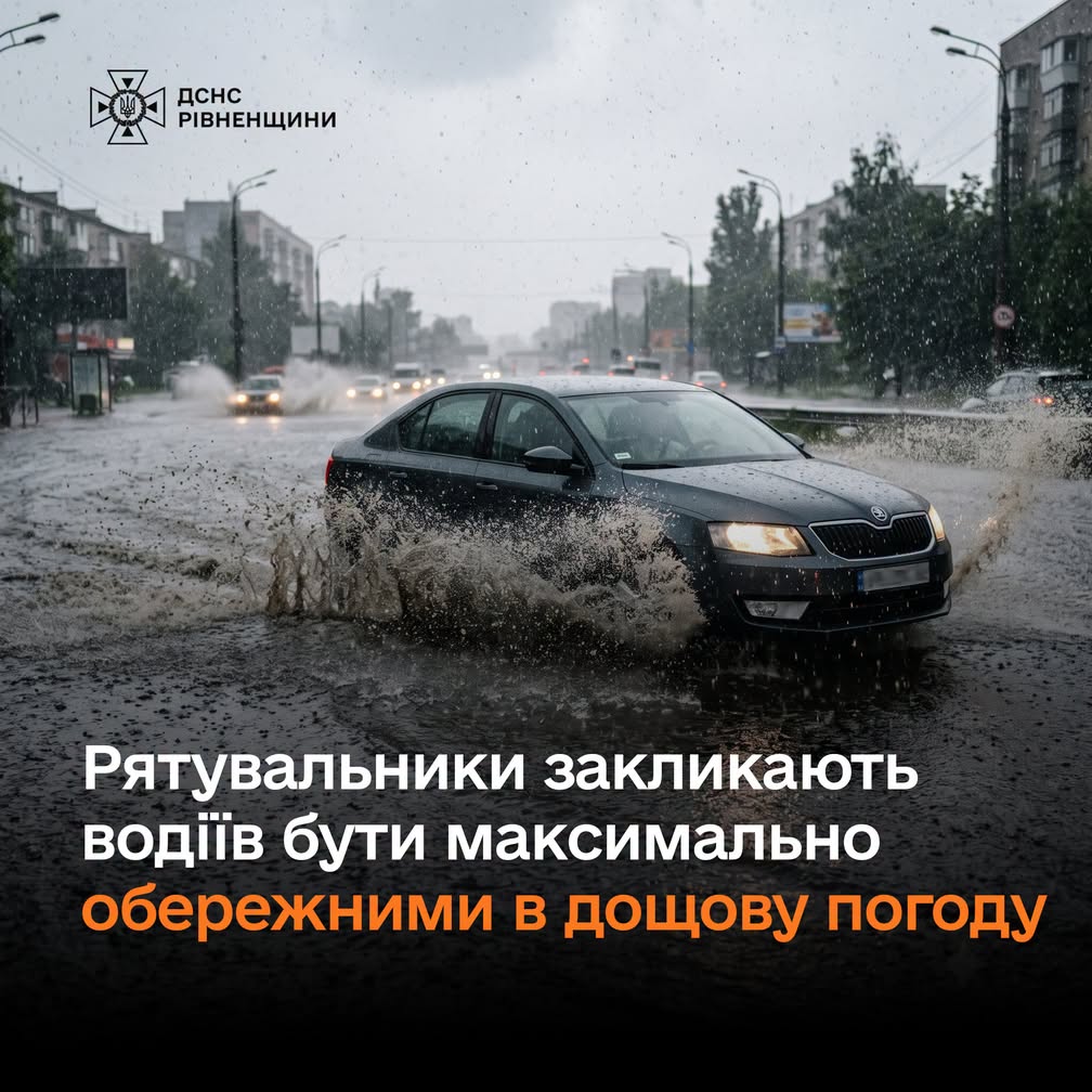 Як уникнути ДТП у дощ: рекомендації рятувальників