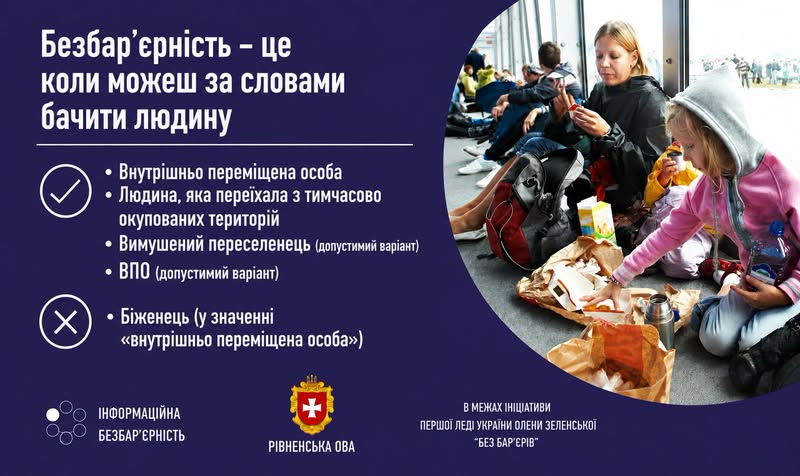 Словник безбар'єрності: Внутрішньо переміщена особа